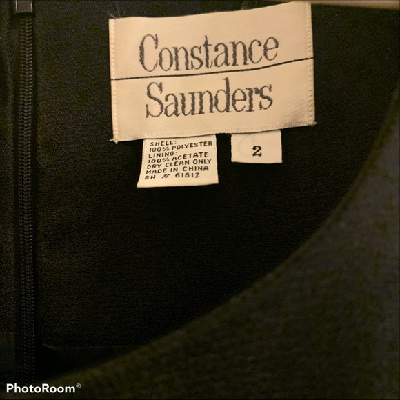 Constance Saunders Black Sheath Dress Sz 2 - Picture 4 of 4